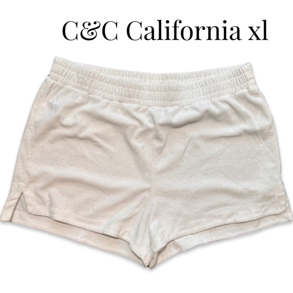 C&C California Pants - C&C -Terry‎ Cloth shorts - White XL